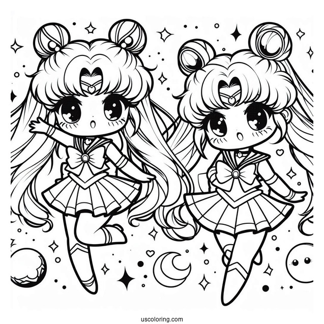 Cute Chibiusa Coloring Page