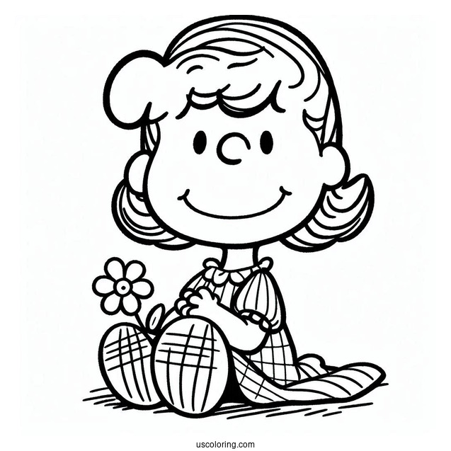 Coloring Sheet Of Lucy From Peanuts