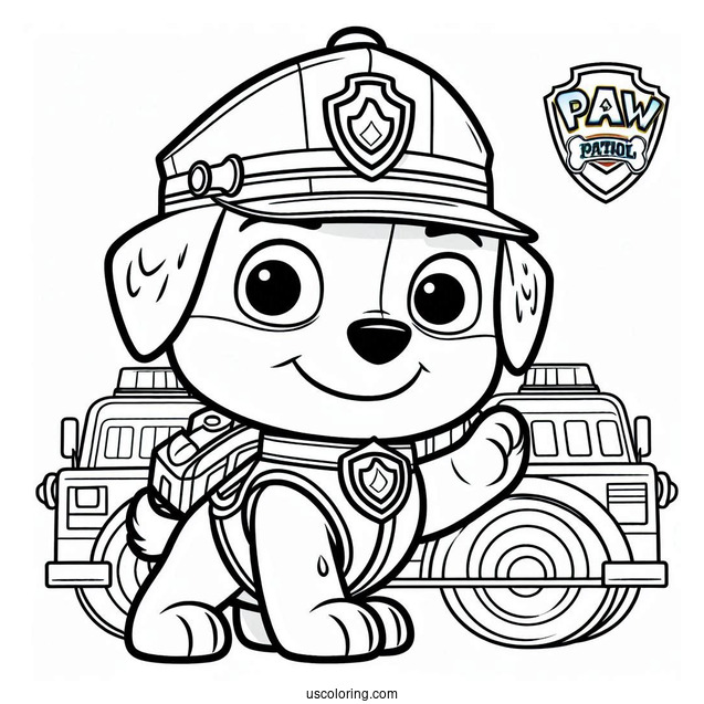 Easy Coloring Page Of Marshall To Color