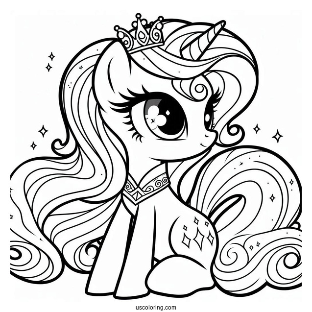 Coloring Sheet of Equestria Girls Principal Celestria