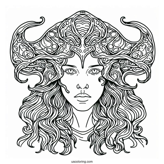 Coloring Page Of Vecna From Stranger Things