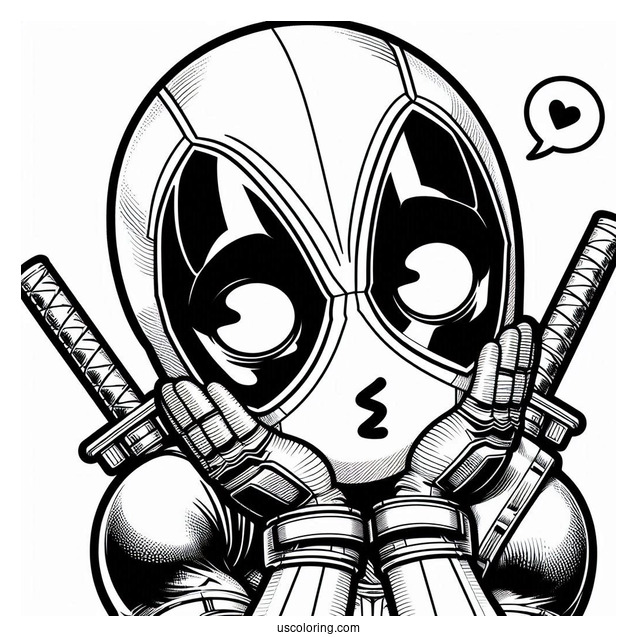 Deadpool Doing Naughty Pout Face