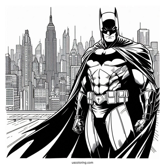 Dark Knight Batman Standing In Gotham
