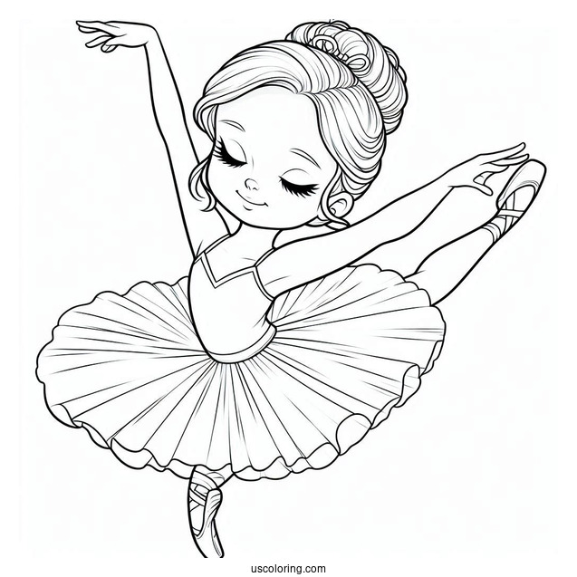 Ballerina Practising Dance Moves