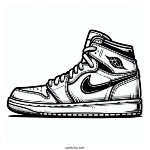 Air Jordan KAWS Coloring Page