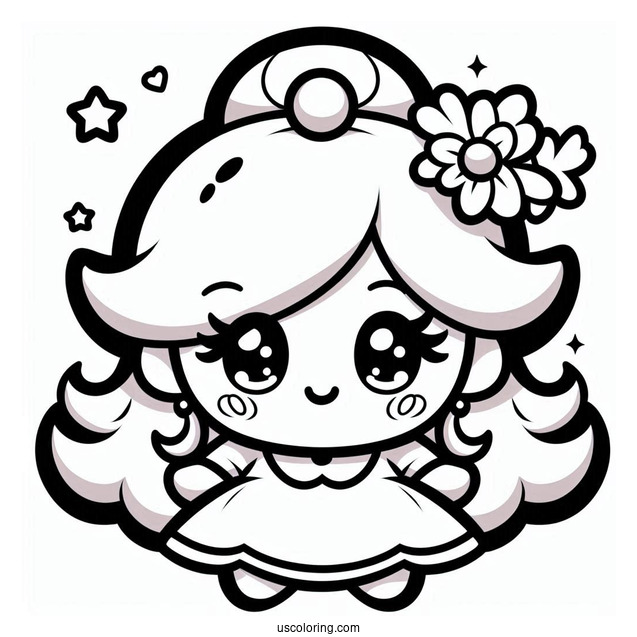 Kawaii Baby Rosalina Coloring Page For Kids
