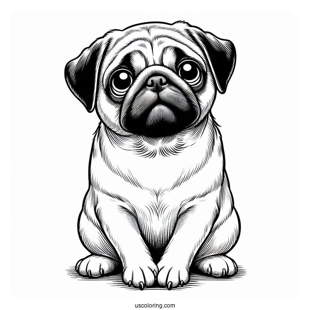 Pug Dog Begging For a Treat