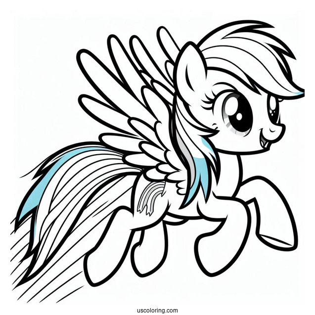 Rainbow Dash Coloring Page Equestria Girls Running