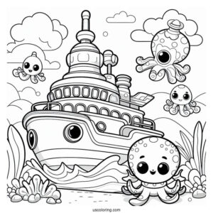 Octonauts Coloring Page Inside The Ship
