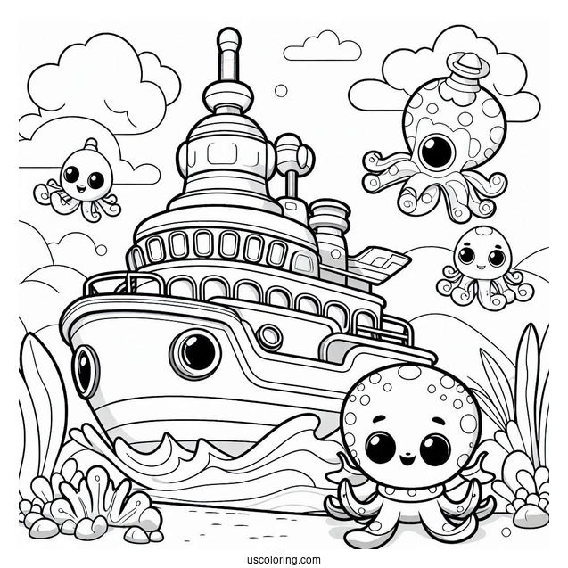 Octonauts Coloring Page Inside The Ship