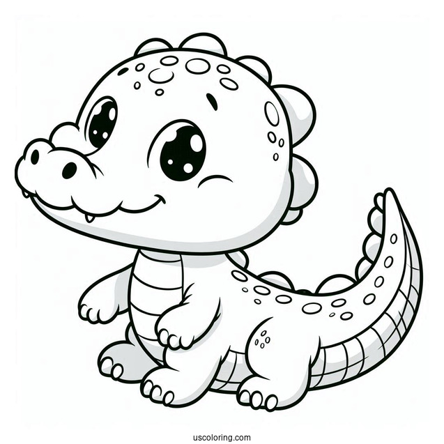 Cute Baby Cartoon Crocodile