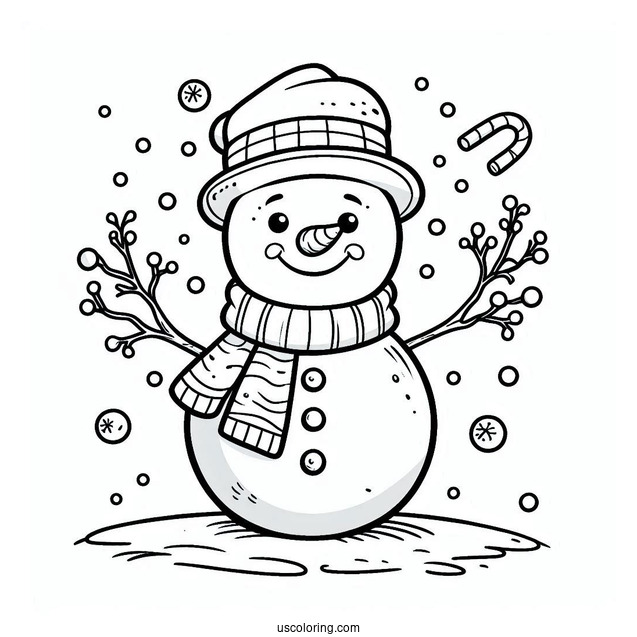 Coloring Sheet Of Frosty The Snowman