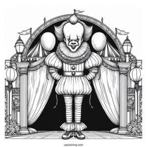 Pennywise Looming Over Circus Entrance