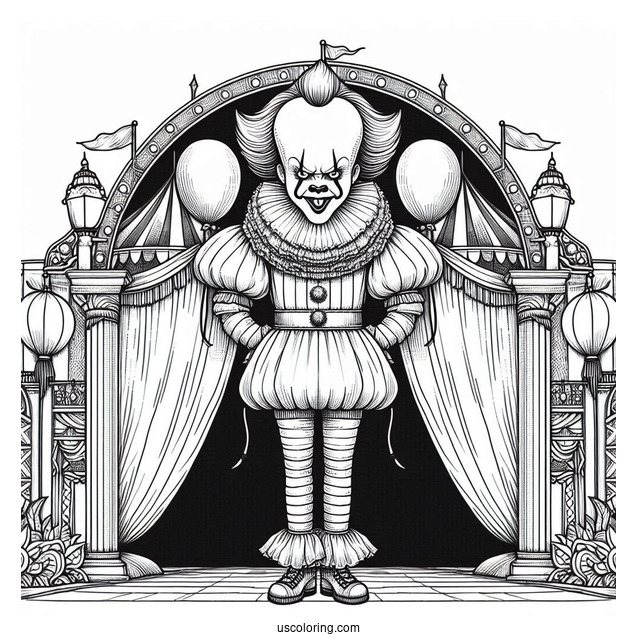 Pennywise Looming Over Circus Entrance