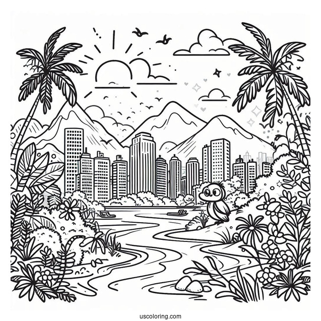 Rio Carla In The Sky Coloring Sheet