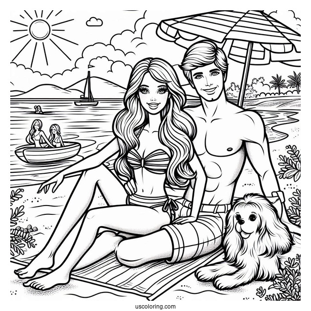 Ken And Barbie At The Beach