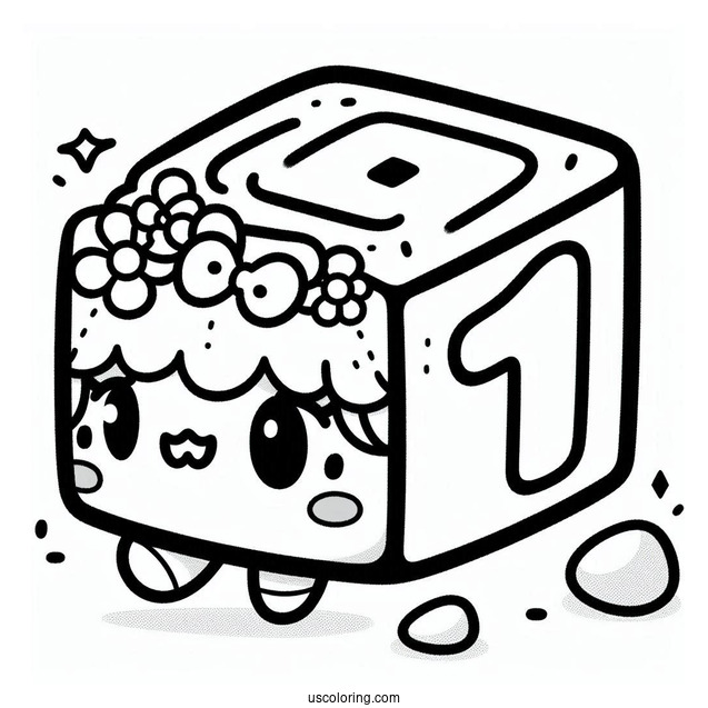 Kawaii Numberblocks Coloring Page 1 For Preschoolers