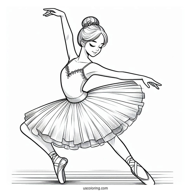 Ballerina Practising Dance Moves