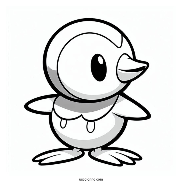Piplup Coloring In For Preschoolers