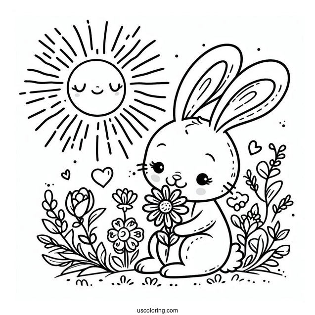 Sunny Bunnies Coloring Page Logo