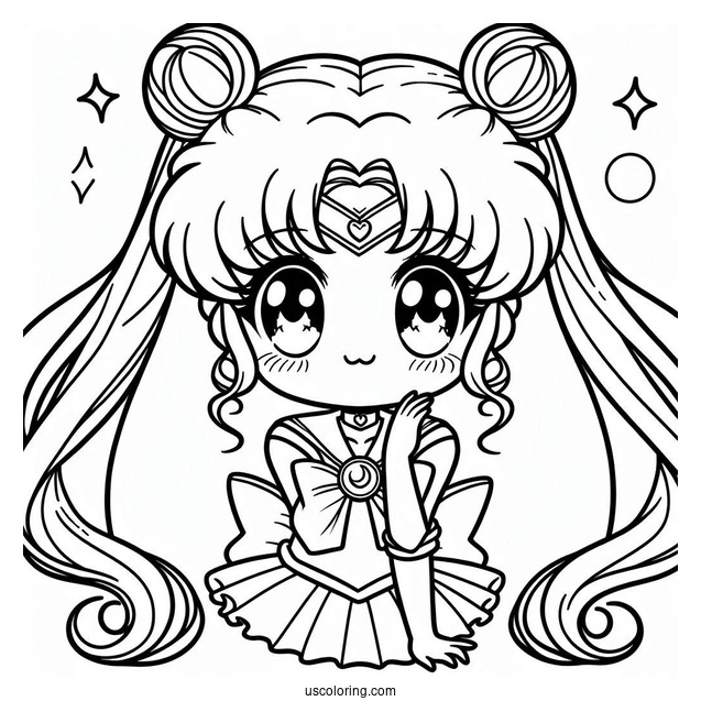Cute Chibiusa Coloring Page