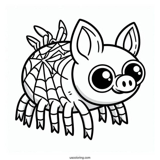 Spider-Pig Coloring Page For Kids