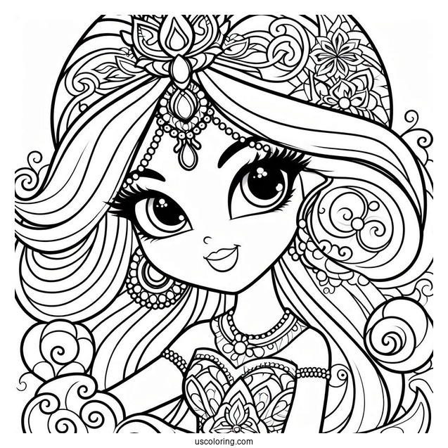 Shimmer And Shine Coloring Page Princess Samira