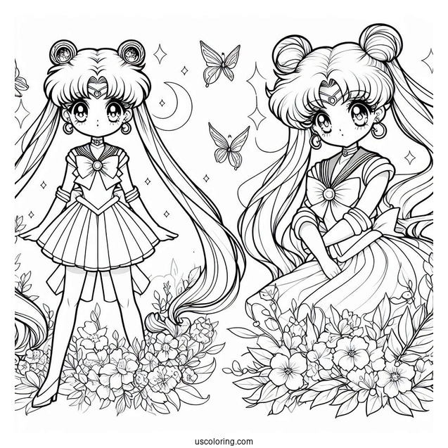 Sailor Moon Usagi Tsukino Coloring Page