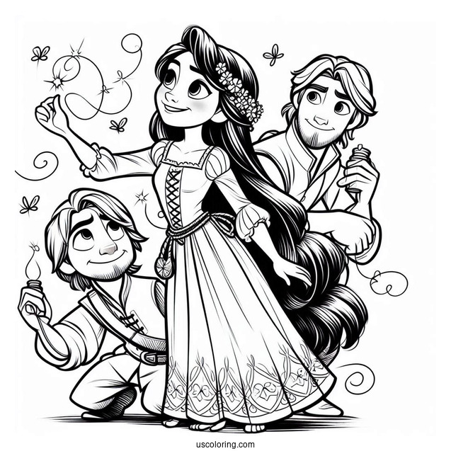 Characters From Tangled Movie To Color