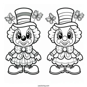 Coloring Sheet of Clown From Circus