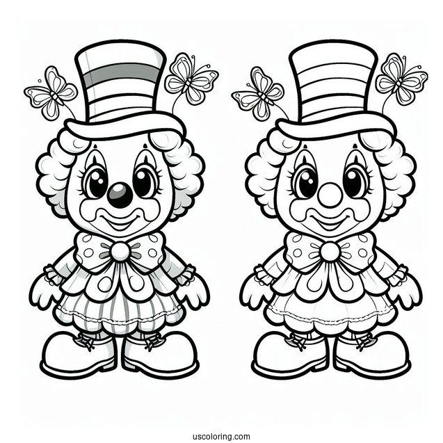 Coloring Sheet of Clown From Circus