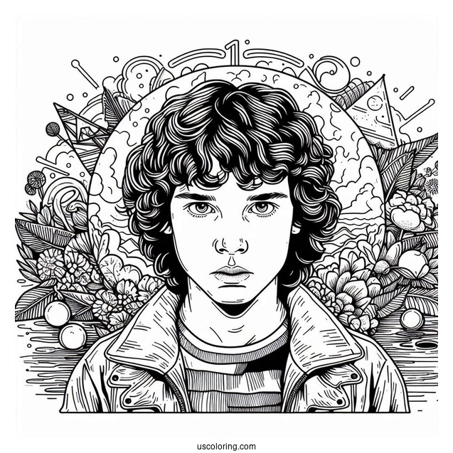 Coloring Sheet For Mike Wheeler