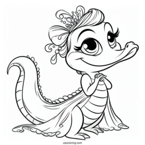 Louis The Alligator Coloring Page