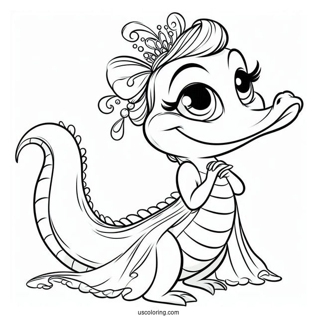 Louis The Alligator Coloring Page