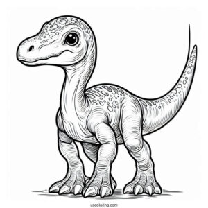 Simple Close Up Of Parasaurolophus Coloring Page