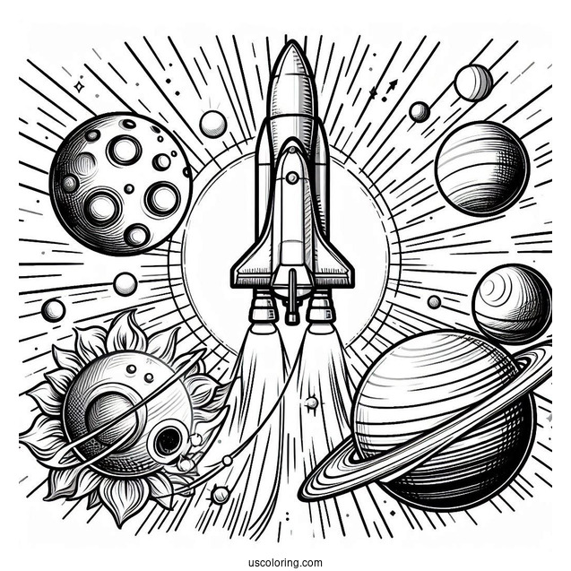 Nasa Rocket Entering Solar System To Color