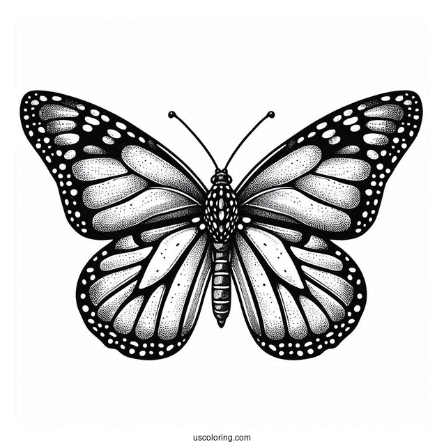 Top View Of Monarch Butterfly For Preschoolers