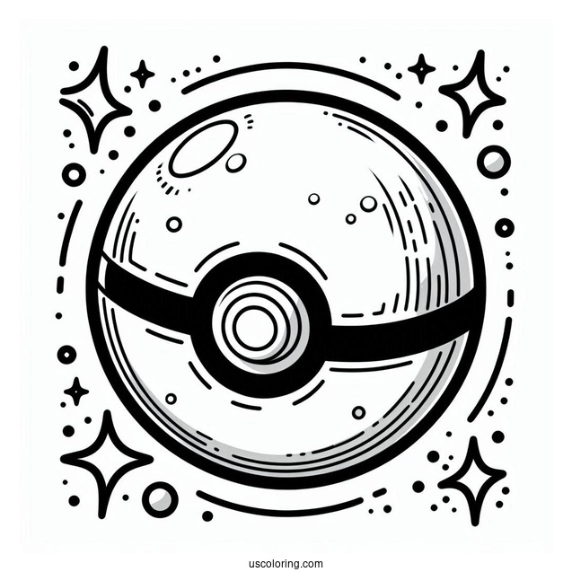 Pokéball Coloring Page Of Great Ball Pokemon Card
