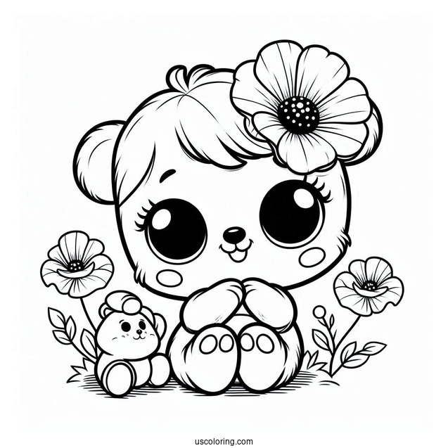 Poppy Playtime Coloring Page Of Poppy With Mini Huggies For Kids
