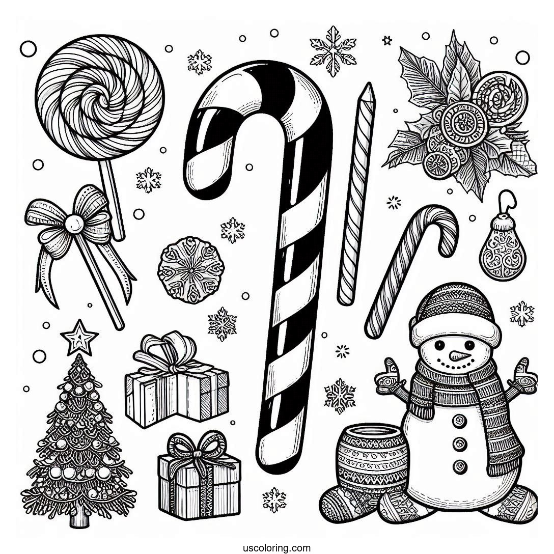 Candy Cane Coloring Pages Featured Image v2
