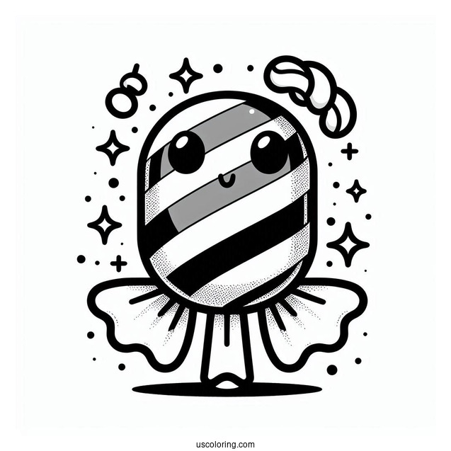 Halloween Themed Candy Coloring Page