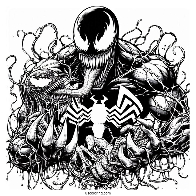 Venom Vs Carnage Coloring Page
