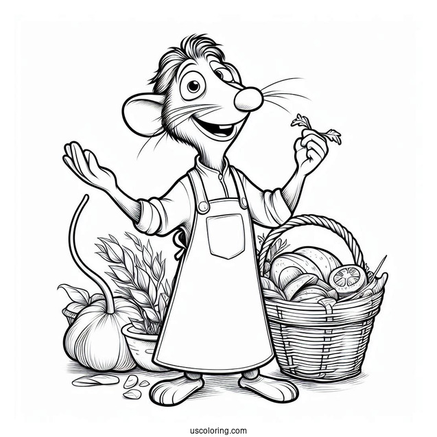 Ratatouille Coloring Page Of Anton Ego