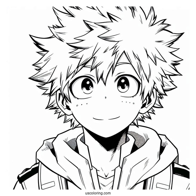 Katsuki Bakugo Of My Hero Academia Coloring Page