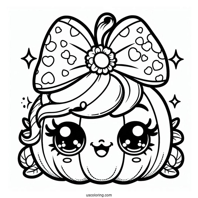 Outline Of Pumpkinella Shopkins Coloring Page