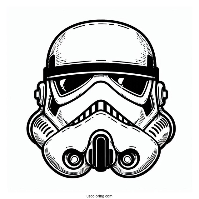 Stormtrooper Coloring Page Of Helmet