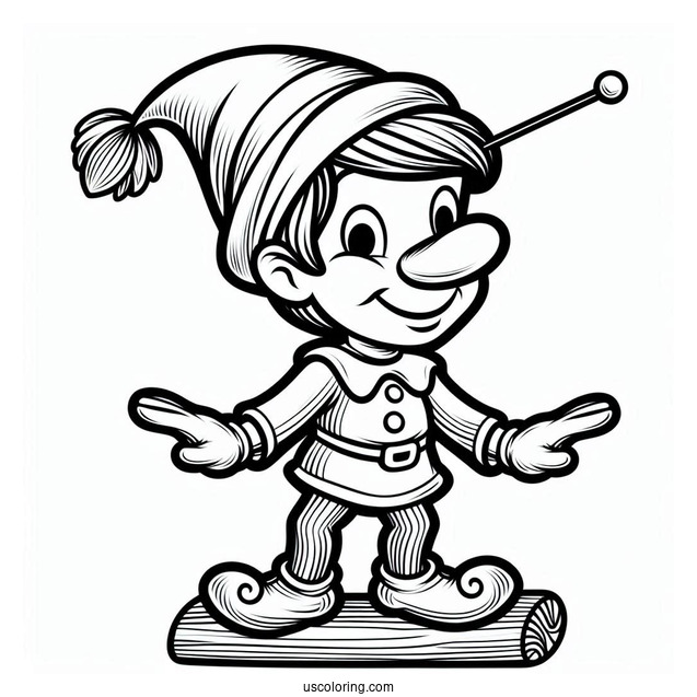 Pinocchio From Shrek Coloring Page