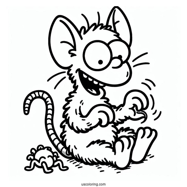 Coloring Page Of Itchy And Scratchy_