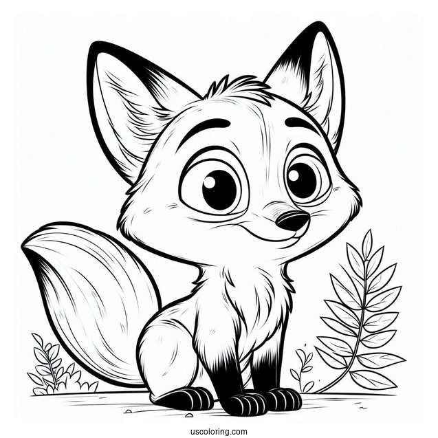 Cool Zootopia Fox Coloring Page Nick Wilde For Kids