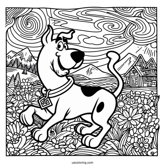 Mystery In From Scooby-Doo Coloring Sheet